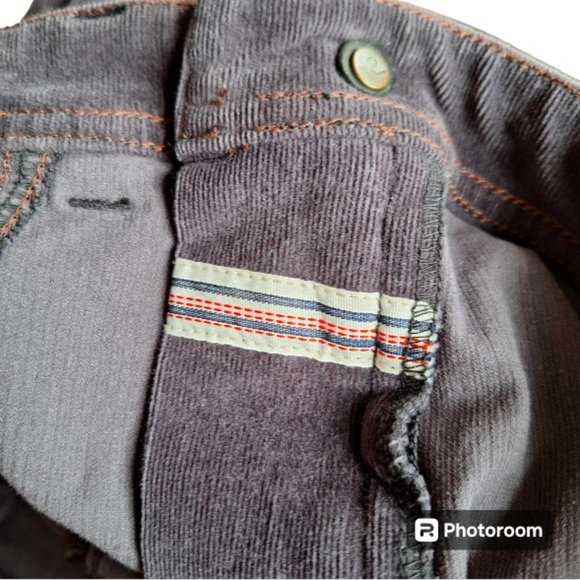 Pilcro by Anthropologie Moto Zip Gray Corduroy Skinny Pants Size 6 - Picture 8 of 13